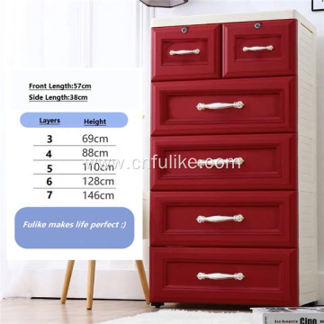 Multilayer Storage Cabinet for Baby Plastic Drawer